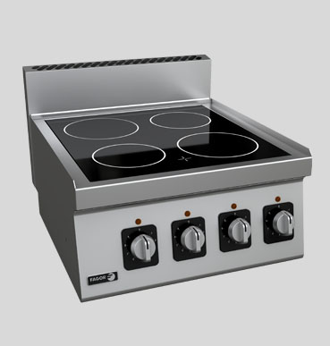 Ceramic store hob cooker